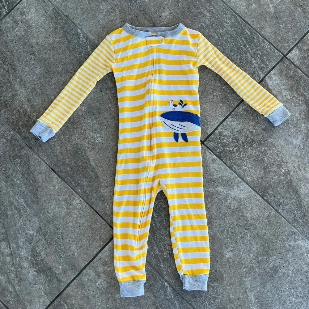 Carter's Size 2T Striped Cotton Pajamas Jumper Snug Fit Cotton